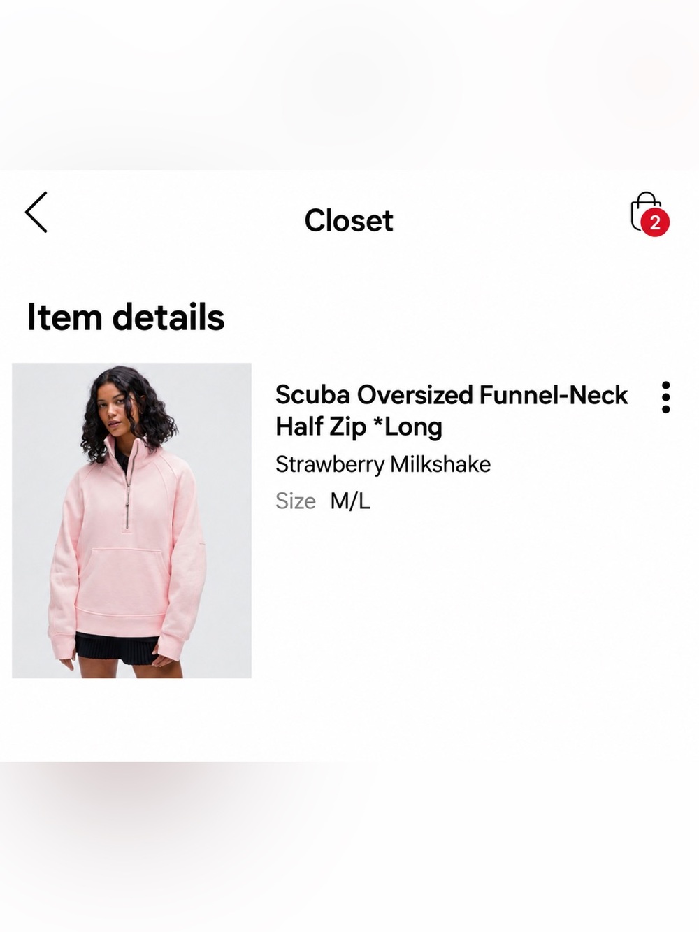 lululemon athletica Scuba Oversized Funnel-Neck Half Zip - Strawberry Pink